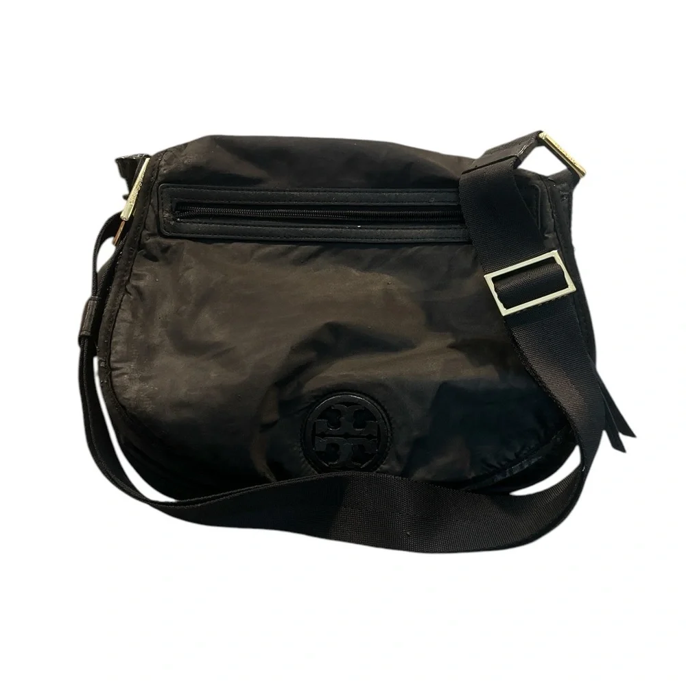 Tory Burch Nylon Messenger Crossbody Satchel Bag with Strap